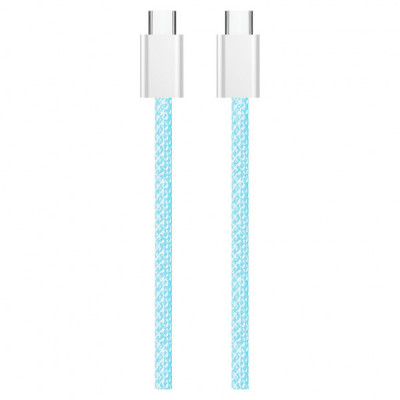 Дата кабель USB-C to USB-C 1.0m 60W 3.0А blue ColorWay (CW-CBPDCC061-BL)