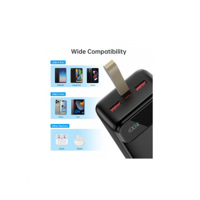 Батарея універсальна Choetech 30000mAh 22,5W, PD, QC/3.0, USB-C In/out, 2*USB-A (B730-ACBK)