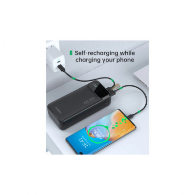 Батарея універсальна Choetech 30000mAh 22,5W, PD, QC/3.0, USB-C In/out, 2*USB-A (B730-ACBK)