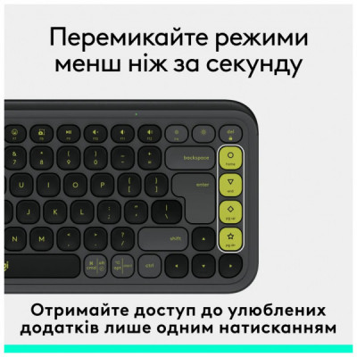 Клавіатура Logitech POP Icon Keys Bluetooth UA Graphite (920-013157)