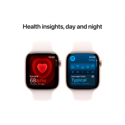 Смарт-годинник Apple Watch Series 10 GPS 46mm Rose Gold Aluminium Case with Light Blush Sport Band - M/L (MWWU3QH/A)