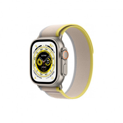 Смарт-годинник Apple Watch Ultra GPS + Cellular, 49mm Titanium Case with Yellow/Beige Trail Loop S/M (MNHK3UL/A)