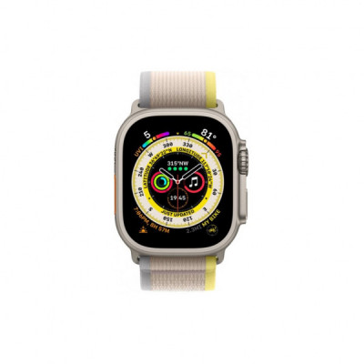 Смарт-годинник Apple Watch Ultra GPS + Cellular, 49mm Titanium Case with Yellow/Beige Trail Loop S/M (MNHK3UL/A)