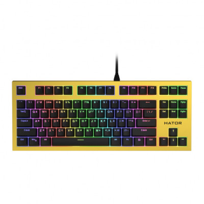 Клавіатура Hator Skyfall TKL PRO USB Yellow (HTK-657)