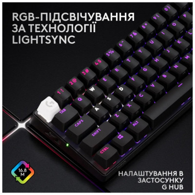 Клавіатура Logitech G Pro X 60 Lightspeed GX Tactile Wireless/Bluetooth UA Black (920-011911)