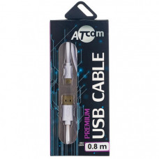 Дата кабель USB 2.0 AM to Micro 5P 1.8m white Atcom (16122)