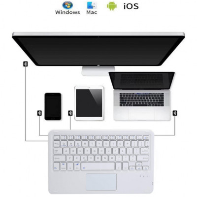 Чохол до планшета BeCover Keyboard+TouchPad Apple iPad Air 11" M2/M3 (2024/2025) Deep Blue (712596)