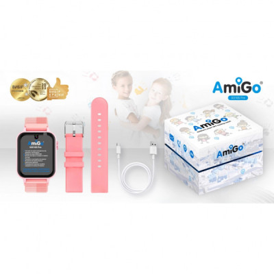 Смарт-годинник Amigo GO10S Pro WIFI Рожевий Смарт-годинник для дітей (1182493)