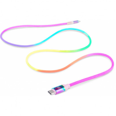 Дата кабель USB Type-C to Lightning 1.0m MFI Rainbow REAL-EL (EL123500054)