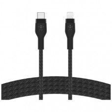 Дата кабель USB-С to Lightning 1.0m BRAIDED SILICONE black Belkin (CAA011BT1MBK)