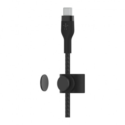 Дата кабель USB-С to Lightning 1.0m BRAIDED SILICONE black Belkin (CAA011BT1MBK)