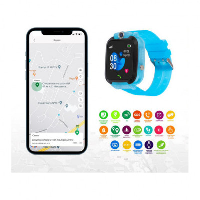 Смарт-годинник Amigo GO007 FLEXI GPS Blue