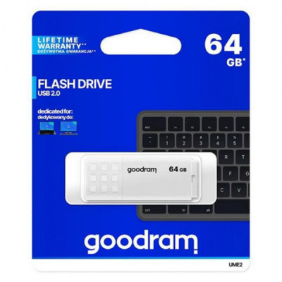 USB флеш накопичувач Goodram 64GB UME2 White USB 2.0 (UME2-0640W0R11)