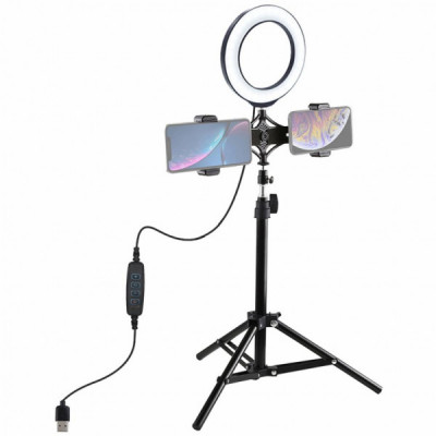 Набір блогера Puluz Ring USB LED lamp 6.2"+ tripod 0.7m (PKT3037)