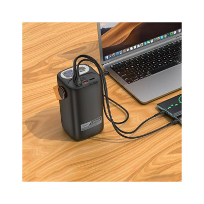 Батарея універсальна HOCO 60000mAh Astrum PD/100W, QC/3.0, LED lamp, Black (DB160 / 714724)