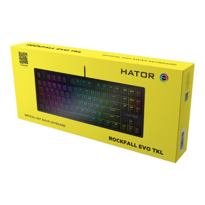Клавіатура Hator Rockfall EVO TKL Kailh Optical Black (HTK-630)