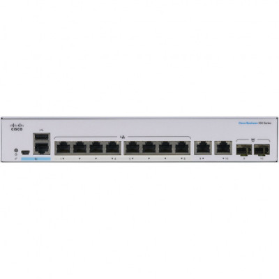 Комутатор мережевий Cisco CBS350-8P-2G-EU