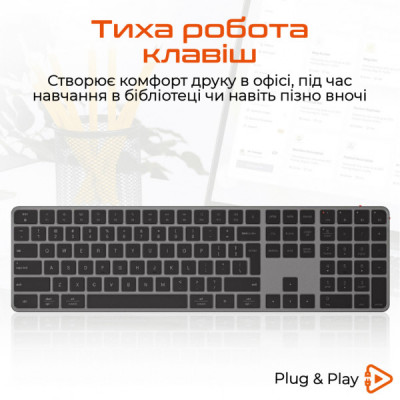 Клавіатура Meetion K230 Bluetooth/Wireless Black (MT-K230MW-A-RUA) Клавіатура Meetion K230 Bluetooth/Wireless Black (MT-K230MW-A-RUA)