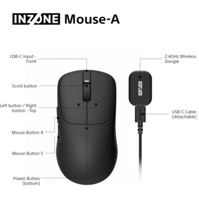 Мишка Sony INZONE Wireless/USB Black (MSEG500B.E)