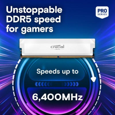 Модуль пам'яті для комп'ютера DDR5 16GB 6000 MHz Pro Overclocking White Micron (CP16G60C36U5W) Модуль пам'яті для комп'ютера DDR5 16GB 6000 MHz Pro Overclocking White Micron (CP16G60C36U5W)