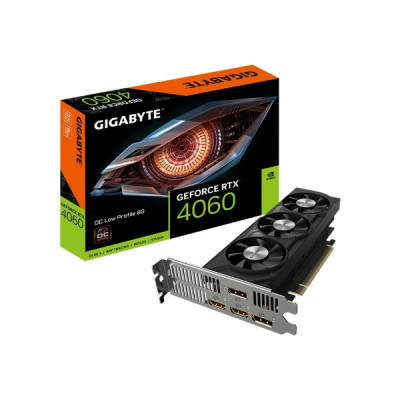 Відеокарта GIGABYTE GeForce RTX4060 8Gb OC Low Profile (GV-N4060OC-8GL)