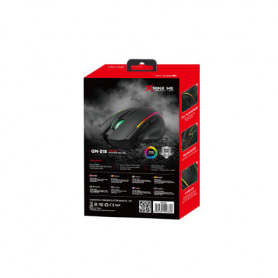 Мишка Xtrike ME GM-518 USB RGB Black (GM-518)