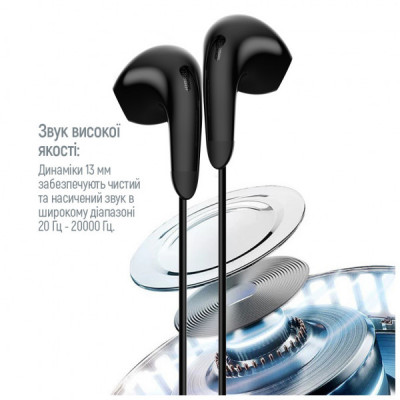 Навушники ColorWay 3.5 mm Wired Earphone Sound Wave Black (CW-WD04BK)