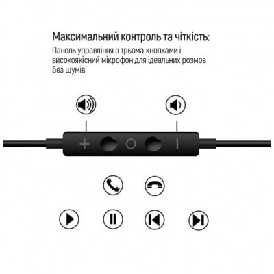 Навушники ColorWay 3.5 mm Wired Earphone Sound Wave Black (CW-WD04BK)