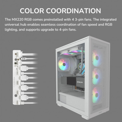 Корпус для ПК Cougar MX160 RGB White