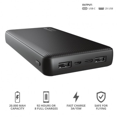 Батарея універсальна Trust Primo 20000 mAh Black (23593)