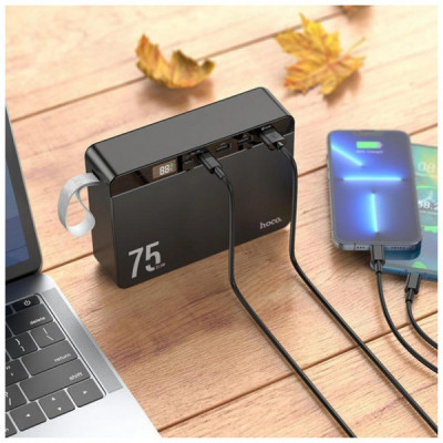 Батарея універсальна HOCO 75000 mAh Overlord PD/20W, QC/3.0/22.5W, Black (J94 / 714739)