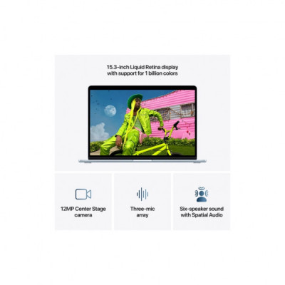 Ноутбук Apple MacBook Air 15 M5 A3448 Sky Blue (MDVU4UA/A) Ноутбук Apple MacBook Air 15 M5 A3448 Sky Blue (MDVU4UA/A)