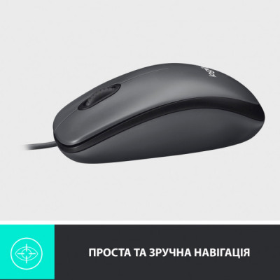 Мишка Logitech M100 USB Black (910-006652)