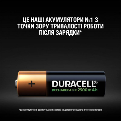 Акумулятор Duracell AA HR6 2500mAh * 4 (5000394057203 / 5007308)