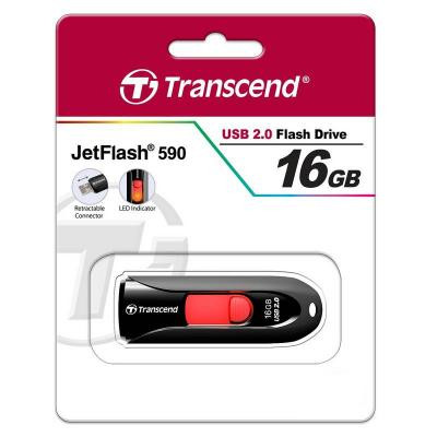 USB флеш накопичувач Transcend 16Gb JetFlash 590 (TS16GJF590K)