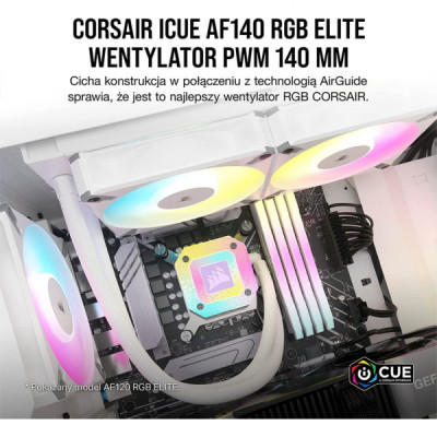 Кулер до корпусу Corsair AF140 RGB Elite White (CO-9050159-WW)