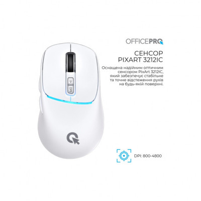 Мишка OfficePro M468W Wireless/Bluetooth White (M468W)