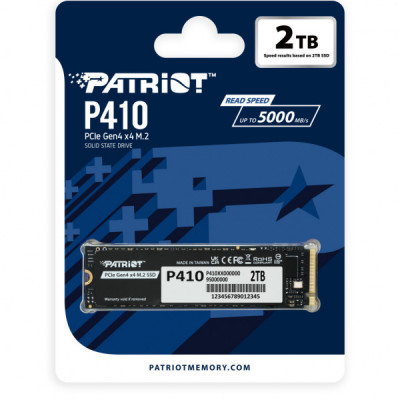 Накопичувач SSD M.2 2280 2TB Patriot (P410P2TBM28H) Накопичувач SSD M.2 2280 2TB Patriot (P410P2TBM28H)
