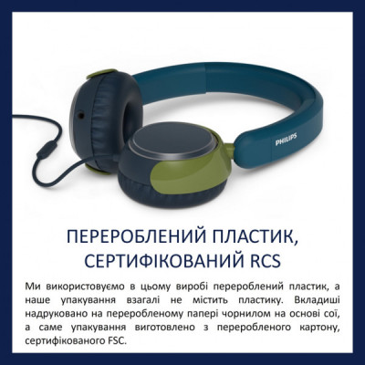 Навушники Philips TAK2000CT/00 USB-C/3,5 мм Blue/Green (TAK2000CT/00)