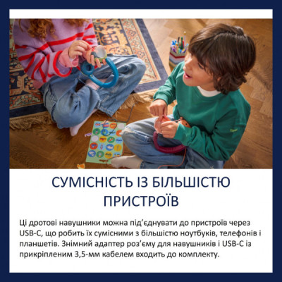 Навушники Philips TAK2000CT/00 USB-C/3,5 мм Blue/Green (TAK2000CT/00)