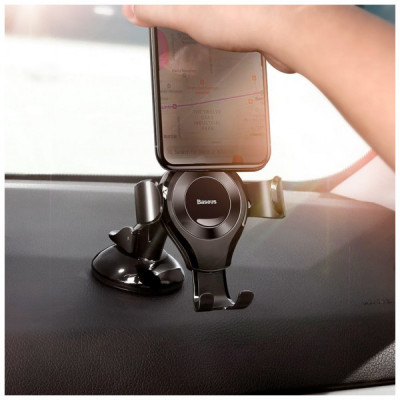 Універсальний автотримач Baseus Osculum Type Gravity Car Mount Black (SUYL-XP01)