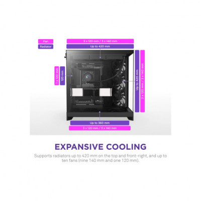 Корпус NZXT H9 Flow Dual-Chamber All Black (CM-H92FB-01)