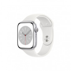 Смарт-годинник Apple Watch Series 8 GPS 45mm Silver Aluminium Case with White Sport Band - Regular (MP6N3UL/A)