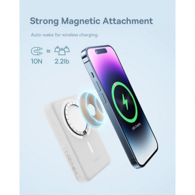 Батарея універсальна Baseus Magnetic Mini 10000mAh 30W, White (PPCX110002\PPCXM1030) (P10022105212-01)