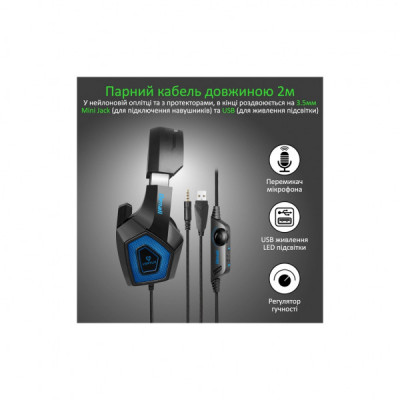Навушники Vertux Denali 7.1 Mini Jack 3.5мм Blue (denali.blue)