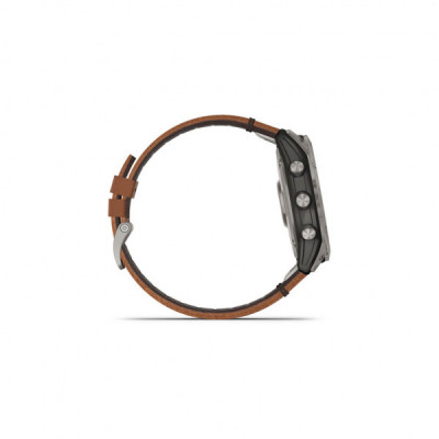 Смарт-годинник Garmin fenix 7X Sapph Sol Titanium w/Chestnut Leather, GPS (010-02541-19)