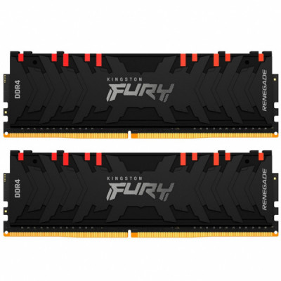 Модуль пам'яті для комп'ютера DDR4 16GB (2x8GB) 4266 MHz Renegade RGB Black Kingston Fury (ex.HyperX) (KF442C19RBAK2/16)