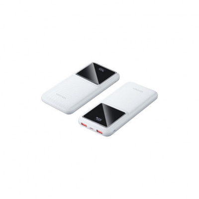 Батарея універсальна Vention 10000mAh 22.5W 3A PD, QC/3.0, LED Display, White (FHKW0)