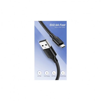 Дата кабель USB 2.0 AM to Micro 5P 1.5m US289 (Black) Ugreen (60137)