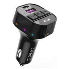 FM модулятор XO BCC17 Car Charger Smart Bluetooth Dual Port PD 30W Чорний (BCC17.black)